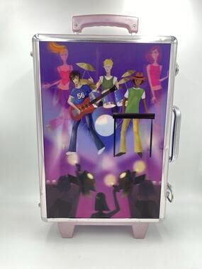 Vintage Y2K My Scene Dolls Barbie Hard Rolling Hologram Lenticular Case Suitcase